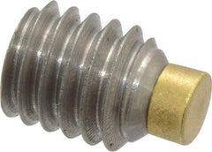 Made in USA - 5/16-18 UNC, 3/8" Length of Thread, Soft Tip Point Set Screw - Grade 18-8 Stainless Steel - Benchmark Tooling