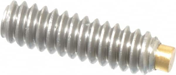 Made in USA - #4-40 UNC, 3/8" Length of Thread, Soft Tip Point Set Screw - Grade 18-8 Stainless Steel - Benchmark Tooling