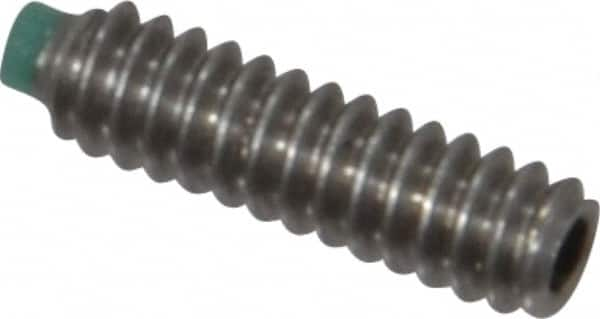 Made in USA - #4-40 UNC, 3/8" Length of Thread, Soft Tip Point Set Screw - Grade 18-8 Stainless Steel - Benchmark Tooling