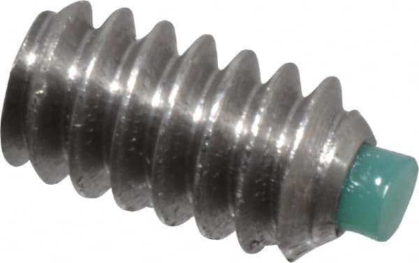 Made in USA - #6-32 UNC, 1/4" Length of Thread, Soft Tip Point Set Screw - Grade 18-8 Stainless Steel - Benchmark Tooling