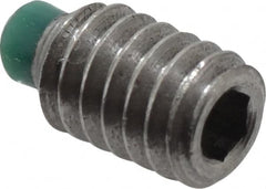 Made in USA - #8-32 UNC, 1/4" Length of Thread, Soft Tip Point Set Screw - Grade 18-8 Stainless Steel - Benchmark Tooling