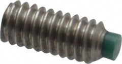 Made in USA - #8-32 UNC, 3/8" Length of Thread, Soft Tip Point Set Screw - Grade 18-8 Stainless Steel - Benchmark Tooling