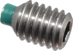 Made in USA - #10-32 UNF, 1/4" Length of Thread, Soft Tip Point Set Screw - Grade 18-8 Stainless Steel - Benchmark Tooling