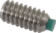 Made in USA - 1/4-20 UNC, 1/2" Length of Thread, Soft Tip Point Set Screw - Grade 18-8 Stainless Steel - Benchmark Tooling