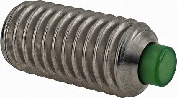 Made in USA - 1/2-13 UNC, 1" Length of Thread, Soft Tip Point Set Screw - Grade 18-8 Stainless Steel - Benchmark Tooling