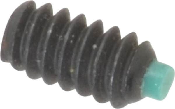 Made in USA - #6-32 UNC, 1/4" Length of Thread, Soft Tip Point Set Screw - Grade 8 Alloy Steel - Benchmark Tooling