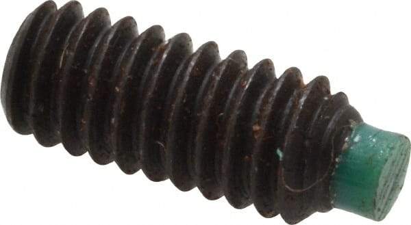 Made in USA - #8-32 UNC, 3/8" Length of Thread, Soft Tip Point Set Screw - Grade 8 Alloy Steel - Benchmark Tooling