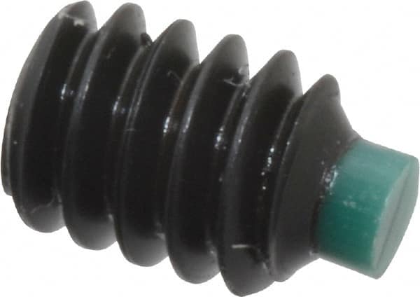 Made in USA - #10-24 UNC, 1/4" Length of Thread, Soft Tip Point Set Screw - Grade 8 Alloy Steel - Benchmark Tooling