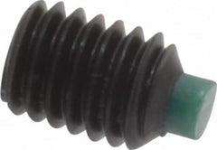 Made in USA - #10-32 UNF, 1/4" Length of Thread, Soft Tip Point Set Screw - Grade 8 Alloy Steel - Benchmark Tooling