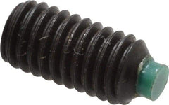 Made in USA - #10-32 UNF, 3/8" Length of Thread, Soft Tip Point Set Screw - Grade 8 Alloy Steel - Benchmark Tooling