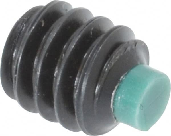 Made in USA - 1/4-20 UNC, 1/4" Length of Thread, Soft Tip Point Set Screw - Grade 8 Alloy Steel - Benchmark Tooling