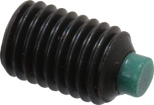 Made in USA - 1/4-28 UNF, 3/8" Length of Thread, Soft Tip Point Set Screw - Grade 8 Alloy Steel - Benchmark Tooling