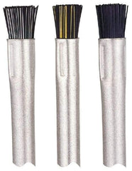 Gordon Brush - Parts Washer Flow-Through Brush - 1/2" Long, Brass/Nylon Bristles - Benchmark Tooling