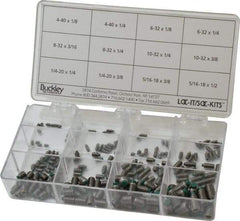 Made in USA - 210 Piece, #4-40 to 5/16-18, Stainless Steel Set Screw Assortment - Hex Head, Hex Socket Drive, 1/8 to 1/2" Long, Grade 303 - Benchmark Tooling