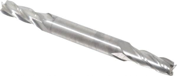 Niagara Cutter - 13/64", 1/2" LOC, 1/4" Shank Diam, 2-1/2" OAL, 4 Flute, Solid Carbide Square End Mill - Double End, Uncoated, Spiral Flute, 30° Helix, Centercutting, Right Hand Cut, Right Hand Flute, Series CSD430 - Benchmark Tooling