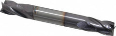 Niagara Cutter - 5/16", 1/2" LOC, 5/16" Shank Diam, 2-1/2" OAL, 4 Flute, Solid Carbide Square End Mill - Double End, TiAlN Finish, Spiral Flute, 30° Helix, Centercutting, Right Hand Cut, Right Hand Flute, Series CSD430 - Benchmark Tooling