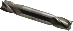 Niagara Cutter - 7/16", 9/16" LOC, 7/16" Shank Diam, 2-3/4" OAL, 4 Flute, Solid Carbide Square End Mill - Double End, Uncoated, Spiral Flute, 30° Helix, Centercutting, Right Hand Cut, Right Hand Flute, Series CSD430 - Benchmark Tooling