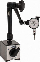 Mitutoyo - 0.0005" Graduation, 0-15-0 Dial Reading, Indicator & Base Kit - 0.0005 Inch Graduation, Includes Standard Magnetic Base, Test Indicator - Benchmark Tooling