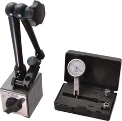 Value Collection - 0.0005" Graduation, 0-15-0 Dial Reading, Indicator & Base Kit - 0.0005 Inch Graduation, Includes Indicator, Magnetic Base - Benchmark Tooling