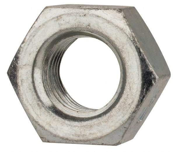 Value Collection - 5/16-24 UNF Grade 2 Two Way Lock Nut with Distorted Thread - 1/2" Width Across Flats, 17/64" High, Zinc-Plated Finish - Benchmark Tooling