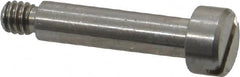 Made in USA - 3/16" Shoulder Diam x 3/4" Shoulder Length, #8-32 UNC, Slotted Precision Shoulder Screw - 303, 18-8 Stainless Steel, Uncoated, 5/32" Head Height x 5/16" Head Diam - Benchmark Tooling