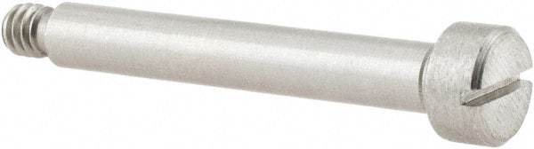 Made in USA - 3/16" Shoulder Diam x 1-1/4" Shoulder Length, #8-32 UNC, Slotted Precision Shoulder Screw - 303 Stainless Steel, Uncoated, 5/32" Head Height x 5/16" Head Diam - Benchmark Tooling