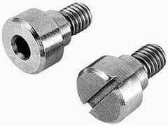 Made in USA - 3/16" Shoulder Diam x 1-1/2" Shoulder Length, #8-32 UNC, Hex Socket Precision Shoulder Screw - 416 Stainless Steel, Uncoated, 5/32" Head Height x 5/16" Head Diam - Benchmark Tooling