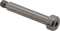 Made in USA - 3/16" Shoulder Diam x 1" Shoulder Length, #8-32 UNC, Hex Socket Precision Shoulder Screw - 303, 18-8 Stainless Steel, Uncoated, 5/32" Head Height x 5/16" Head Diam - Benchmark Tooling