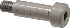 Made in USA - 1/4" Shoulder Diam x 5/8" Shoulder Length, #10-32 UNF, Hex Socket Precision Shoulder Screw - 303, 18-8 Stainless Steel, Uncoated, 3/16" Head Height x 3/8" Head Diam - Benchmark Tooling