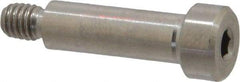 Made in USA - 1/4" Shoulder Diam x 3/4" Shoulder Length, #10-32 UNF, Hex Socket Precision Shoulder Screw - 303, 18-8 Stainless Steel, Uncoated, 3/16" Head Height x 3/8" Head Diam - Benchmark Tooling