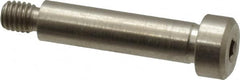 Made in USA - 1/4" Shoulder Diam x 1" Shoulder Length, #10-32 UNF, Hex Socket Precision Shoulder Screw - 303, 18-8 Stainless Steel, Uncoated, 3/16" Head Height x 3/8" Head Diam - Benchmark Tooling