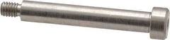 Made in USA - 1/4" Shoulder Diam x 1-1/2" Shoulder Length, #10-32 UNF, Hex Socket Precision Shoulder Screw - 303 Stainless Steel, Uncoated, 3/16" Head Height x 3/8" Head Diam - Benchmark Tooling