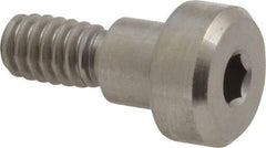 Made in USA - 5/16" Shoulder Diam x 1/4" Shoulder Length, 1/4-20 UNC, Hex Socket Precision Shoulder Screw - 303, 18-8 Stainless Steel, Uncoated, 7/32" Head Height x 1/2" Head Diam - Benchmark Tooling