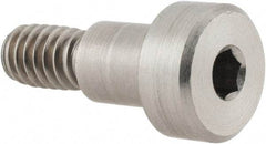 Made in USA - 5/16" Shoulder Diam x 3/8" Shoulder Length, 1/4-20 UNC, Hex Socket Precision Shoulder Screw - 303, 18-8 Stainless Steel, Uncoated, 7/32" Head Height x 1/2" Head Diam - Benchmark Tooling