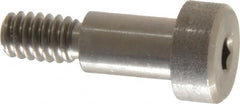 Made in USA - 5/16" Shoulder Diam x 1/2" Shoulder Length, 1/4-20 UNC, Hex Socket Precision Shoulder Screw - 303, 18-8 Stainless Steel, Uncoated, 7/32" Head Height x 1/2" Head Diam - Benchmark Tooling