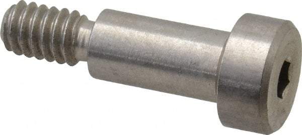 Made in USA - 5/16" Shoulder Diam x 5/8" Shoulder Length, 1/4-20 UNC, Hex Socket Precision Shoulder Screw - 303, 18-8 Stainless Steel, Uncoated, 7/32" Head Height x 1/2" Head Diam - Benchmark Tooling