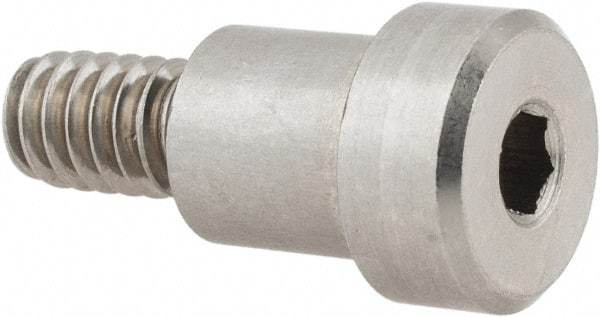 Made in USA - 3/8" Shoulder Diam x 3/8" Shoulder Length, 1/4-20 UNC, Hex Socket Precision Shoulder Screw - 303 Stainless Steel, Uncoated, 7/32" Head Height x 1/2" Head Diam - Benchmark Tooling