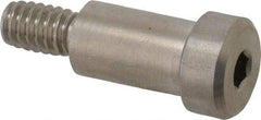 Made in USA - 3/8" Shoulder Diam x 5/8" Shoulder Length, 1/4-20 UNC, Hex Socket Precision Shoulder Screw - 303 Stainless Steel, Uncoated, 7/32" Head Height x 1/2" Head Diam - Benchmark Tooling