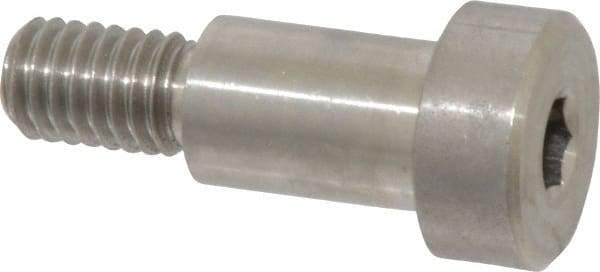 Made in USA - 1/2" Shoulder Diam x 3/4" Shoulder Length, 3/8-16 UNC, Hex Socket Precision Shoulder Screw - 303, 18-8 Stainless Steel, Uncoated, 5/16" Head Height x 3/4" Head Diam - Benchmark Tooling