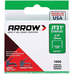 Arrow - 7/16" Wide Galvanized Steel Light-Duty Staples - 3/8" Leg Length - Benchmark Tooling