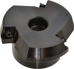 Cutting Tool Technologies - 3" Cut Diam, 1" Arbor Hole, 0.45" Max Depth of Cut, 15° Indexable Chamfer & Angle Face Mill - 3 Inserts, CNMA 432 Insert, 3 Flutes, Series SCNM - Benchmark Tooling