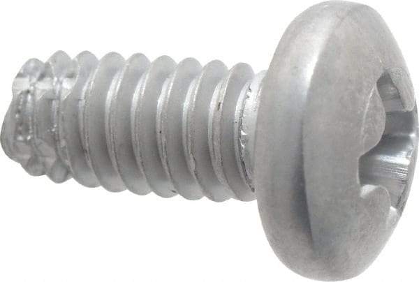 Value Collection - #8-32 UNC Thread, 3/8" Length Under Head, #2 Phillips Drive Stainless Steel Thread Cutting Screw - Pan Head, Grade 410, Point Type F - Benchmark Tooling