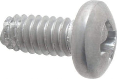 Value Collection - #8-32 UNC Thread, 3/8" Length Under Head, #2 Phillips Drive Stainless Steel Thread Cutting Screw - Pan Head, Grade 410, Point Type F - Benchmark Tooling