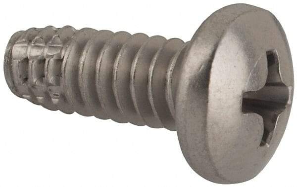 Value Collection - #10-24 UNC Thread, 1/2" Length Under Head, #2 Phillips Drive Stainless Steel Thread Cutting Screw - Pan Head, Grade 410, Point Type F - Benchmark Tooling