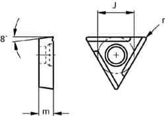 Dorian Tool - 5" Cut Diam, 1-1/2" Arbor Hole, 0.416" Max Depth of Cut, 45° Indexable Chamfer & Angle Face Mill - 8 Inserts, APKT-1604 Insert, Right Hand Cut, Through Coolant, Series APKT Cutter - Benchmark Tooling