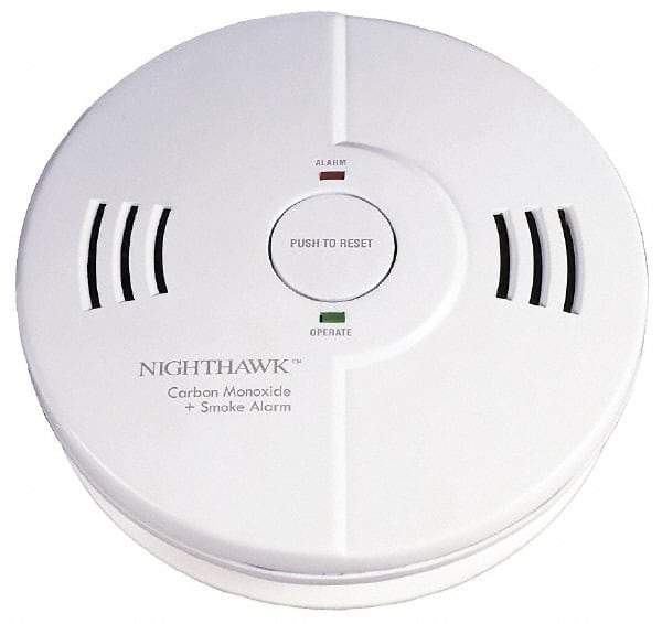 Kidde - 5-3/4 Inch Diameter, Smoke and Carbon Monoxide Alarm - 85 dB Decibel Rating, AA Battery Included, Indicating Light, Tamper Resistant - Benchmark Tooling