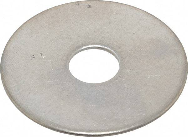 Value Collection - 1/2" Screw, Grade 18-8 Stainless Steel Fender Flat Washer - 17/32" ID x 2" OD, 0.06" Thick - Benchmark Tooling