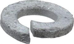 Value Collection - 5/16", 0.318" ID, 0.078" Thick Split Lock Washer - Steel, Hot Dipped Galvanized Finish, 0.318" Min ID, 0.322" Max ID, 0.583" Min OD, 0.586" Max OD - Benchmark Tooling