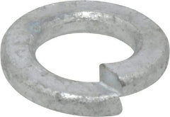 Value Collection - 1/2", 0.509" ID, 1/8" Thick Split Lock Washer - Steel, Hot Dipped Galvanized Finish, 0.509" Min ID, 0.512" Max ID, 0.869" Min OD, 0.873" Max OD - Benchmark Tooling