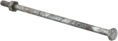 Value Collection - 1/4-20 Thread, 6" Length Under Head, Steel Hex Head Bolt - Hot Dipped Galvanized Coated, 7/16" Hex, UNC Thread, ANSI/ASME B18.2.2 & ASME B18.2.1, Grade 2 - Benchmark Tooling